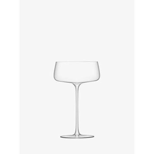 LSA International Metropolitan Champagne Saucer 300ml Clear | Set of 4 | Dishwasher Safe | MW06