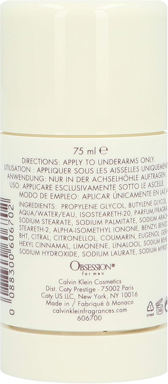 Calvin Klein Obsession for Men g Deodorant Stick 75ml