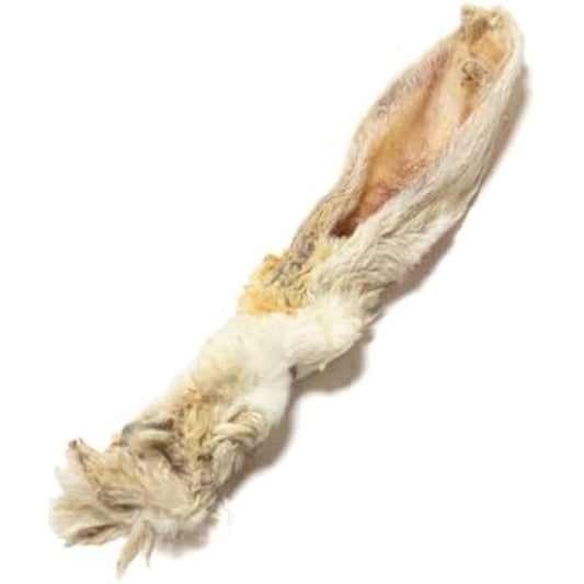 Natural Treats Air Dried Hairy Rabbit Ears (1kg) Low Fat Dental Chew Dog Treats