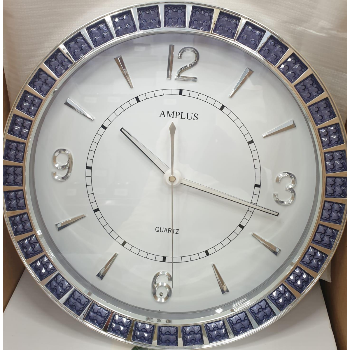 Amplus Wall Clock with Sweep Movement PW182BL