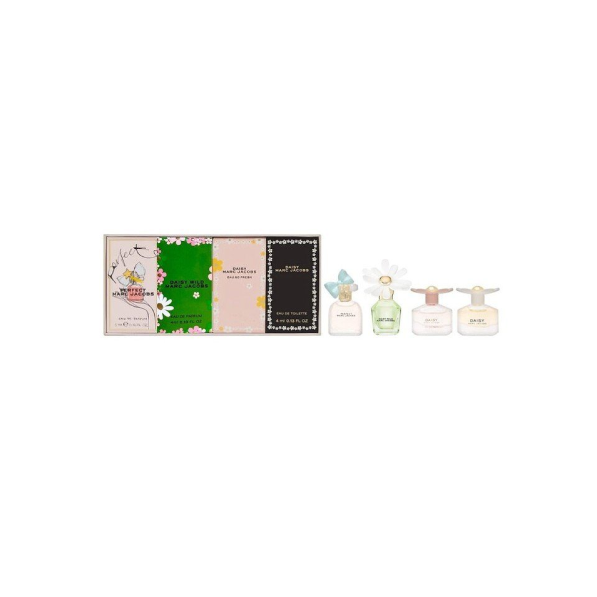 Marc Jacobs Miniature Gift Set (Daisy EDT 4ml Fresh EDT 4ml Wild EDP 4ml Perfect EDP 5ml)