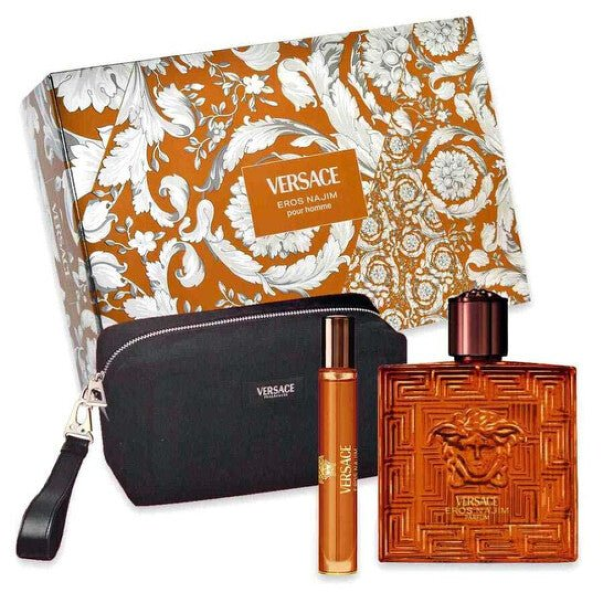 Versace Eros Najim Gift Set (Parfum Spray 100ml Parfum Spray 10ml Pouch)
