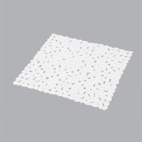 Douceur d'Intérieur 6TCA056BC Shower Mat -White Pebbles 52 x 52 x 1 cm white