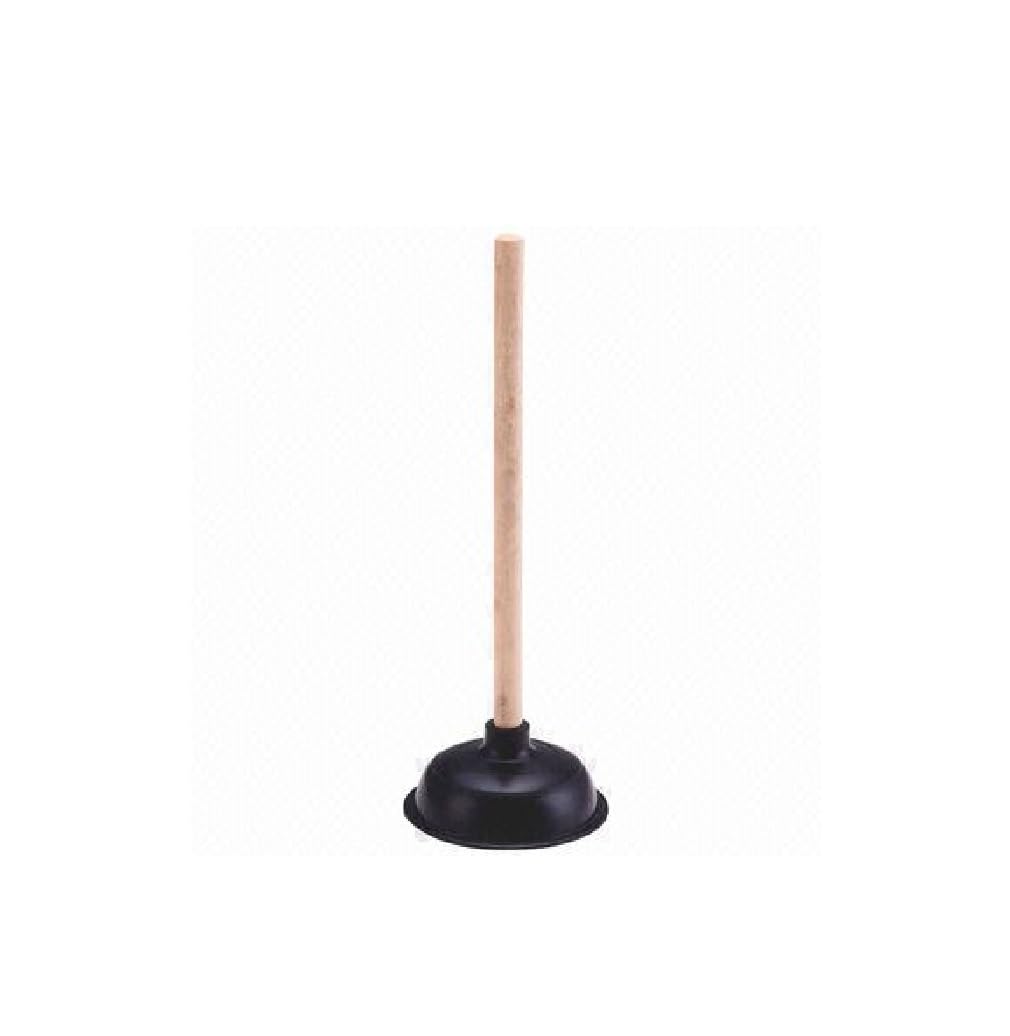 Large Black Toilet Plunger 150mm 6 Inch Cup with 430mm 17 Inch Handle, Drain Sink Plunger Toilet Pump Unblocker