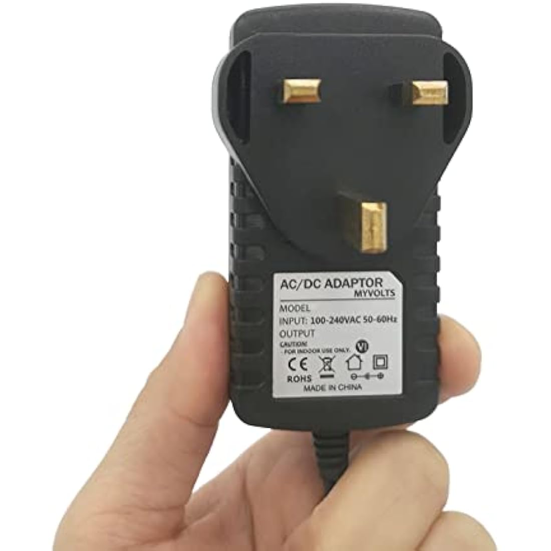 MyVolts 12V power supply adaptor compatible with Roland E-38 Keyboard - UK plug