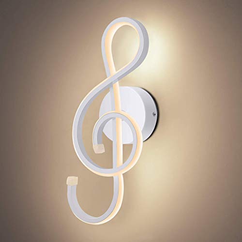KAWELL 22W Creative Modern LED Wall Light Indoor Wall Lamp LED Light Aluminum Music Symbol Art Decoration for Bedroom Living Room Lounge Cafe Corridor
