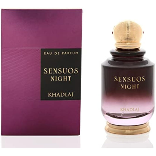 Sensuous Night 100ml Eau de Parfum Spray by Khadlaj Perfumes – Luxurious Fruity Floral & Woody Fragrance for Special Occasions