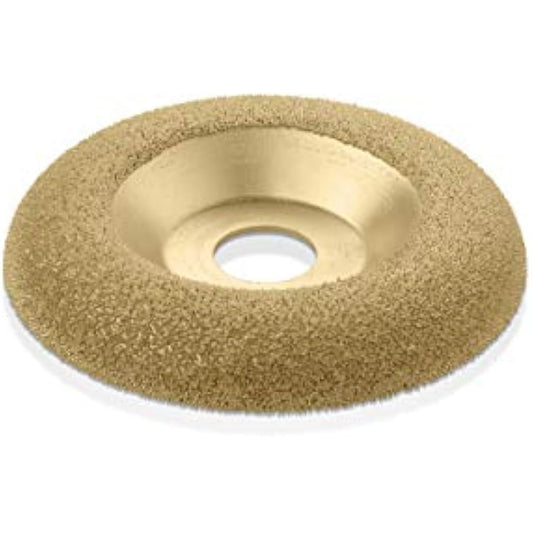 Kutzall Original Shaping Dish - Fine, 4-1⁄2" (114.3mm) Dia. X 7⁄8" (22.2mm) Bore - Woodworking Angle Grinder Attachment for DeWalt, Bosch, Milwaukee, Makita. Abrasive Tungsten Carbide, DW412O230