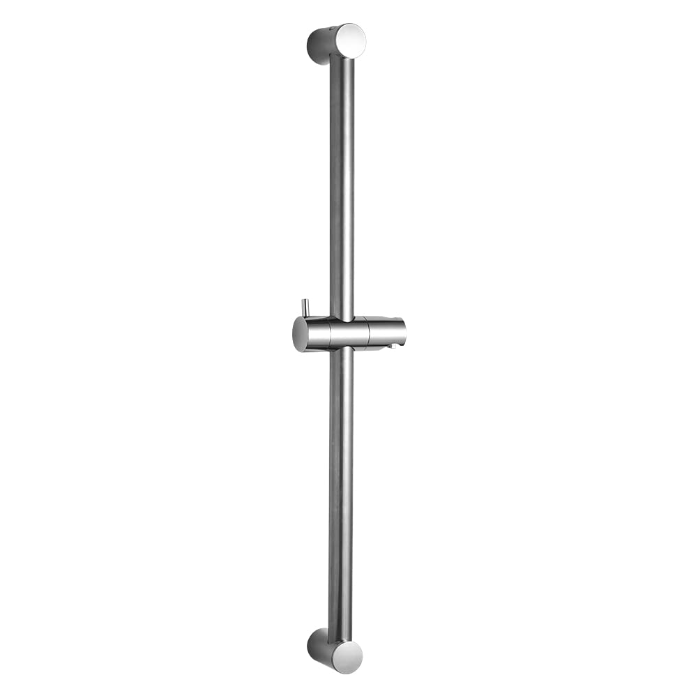 OFFO Shower Riser Rail, 60cm Wall Mounted Shower Rail Adjustable Distance 26 to 59cm with Handheld Shower Head Holder Replacement for Shower, Chrome