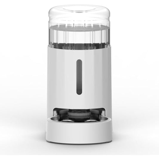 JUNSPOW Pet Water Dispensers, 6L Gravity Large Capacity Stainless Steel Water Dispenser, 100% BPA-Free Automatic Pet Waterer for Cats & Small/Medium-Sized Dogs White