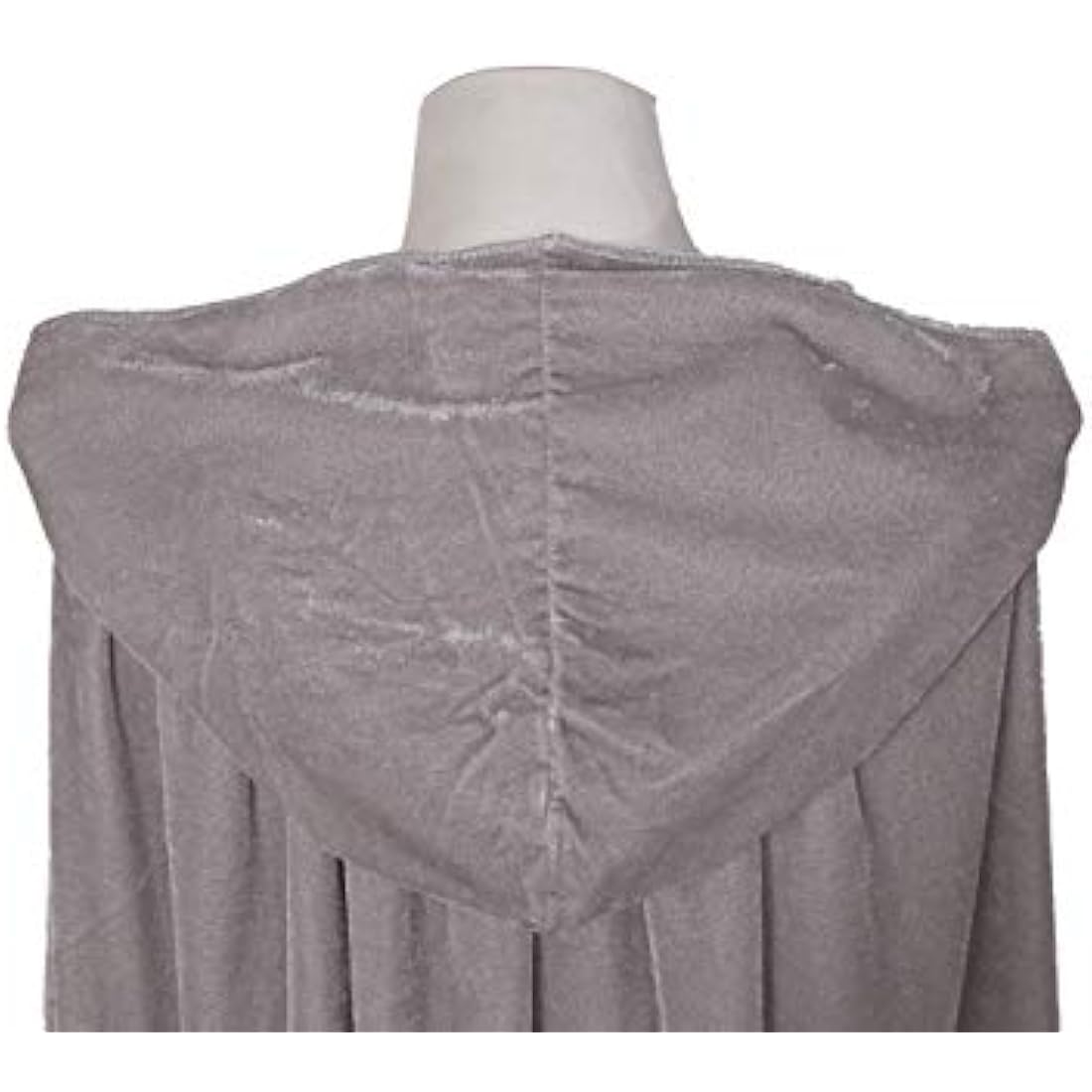 Txian Full Length Hooded Velvet Cloak Halloween Christmas Fancy Cape Costumes 59" (Silver gray)