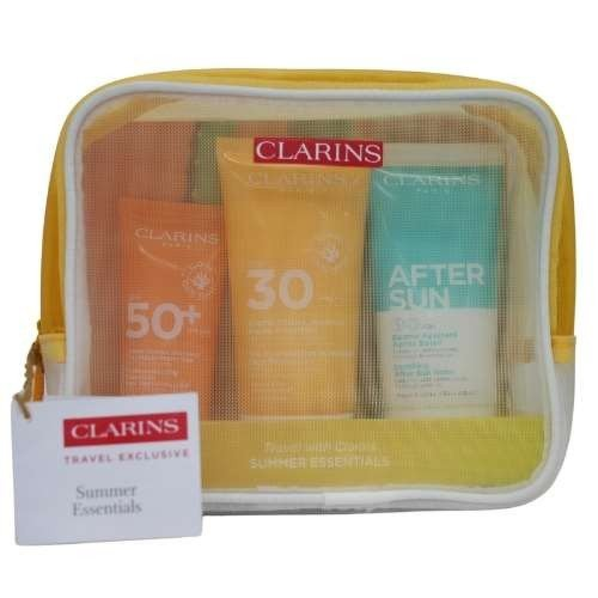 Clarins Suncare Travel Set (Face Cream SPF50 30ml Body Cream SPF30 75ml After Sun Balm 75ml)