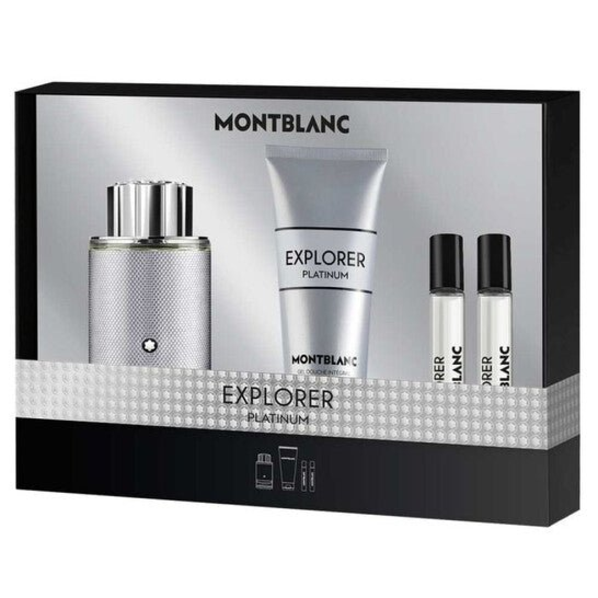 Montblanc Explorer Platinum Gift Set (Eau De Parfum 100ml Eau De Parfum 7.5ml x2 Shower Gel 100ml)
