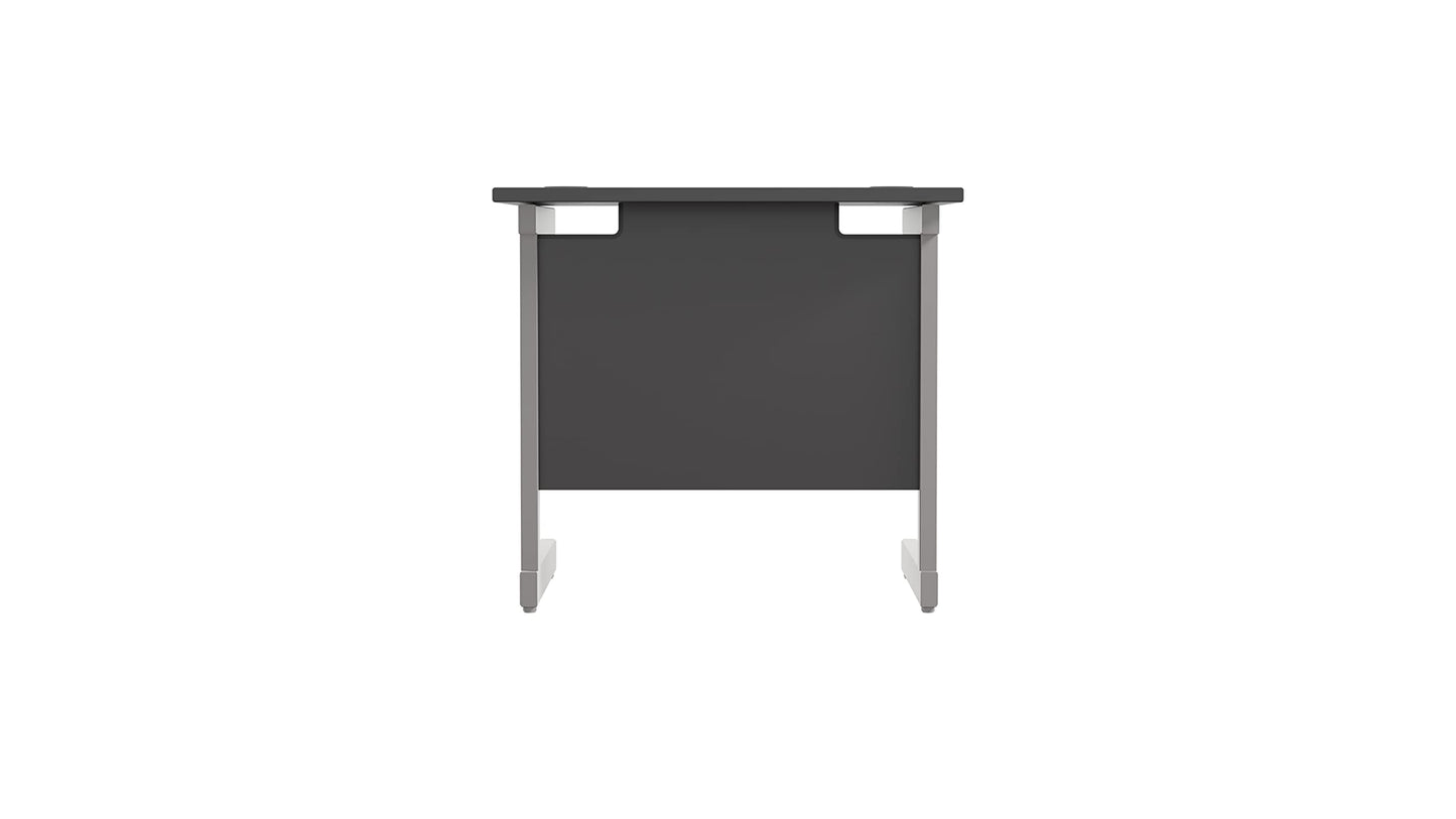 Office Hippo Heavy Duty Rectangular Cantilever Desk, Home Office Table With Integrated Cable Ports, PC Desk for Work or Home, 5 Yr Warranty