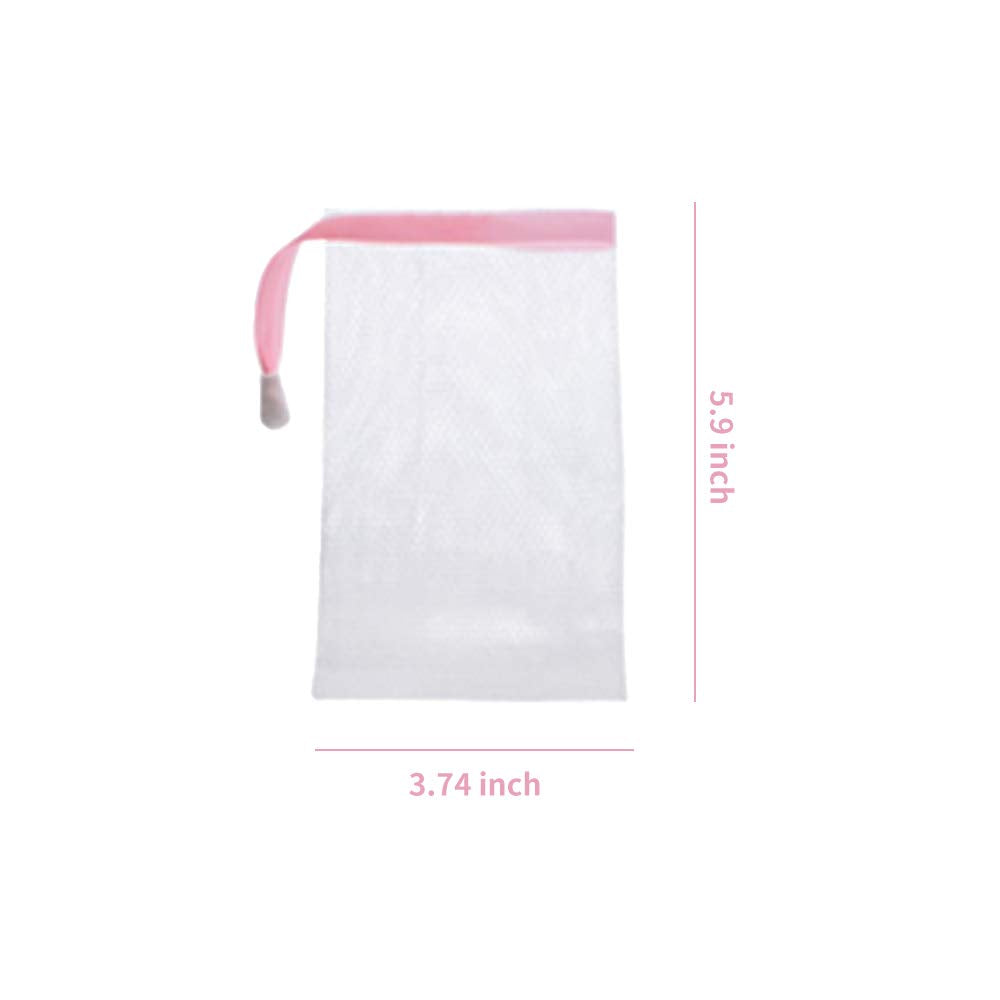 Andiker Soap Bag Soft for Shower,7 Pcs Mesh Soap Pouch Saver with Drawstring for Foaming and Drying,Hangable 7PCS