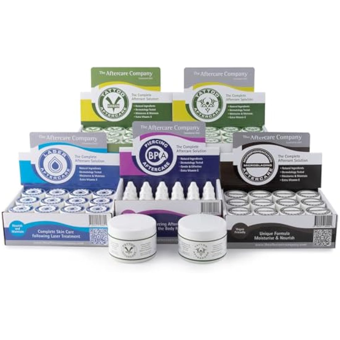 BPA Piercing Aftercare - Box 24 x 10ml from The Aftercare Company - Dermatology Approved -Vegan Friendly - Cruelty Free - Unique Formula.
