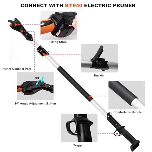 Telescopic Extension Pole for Kebtek New KT940, KTE-35, KT933 Electric Scissors -1.7M-2.4M (KT-Pole Only Pole)