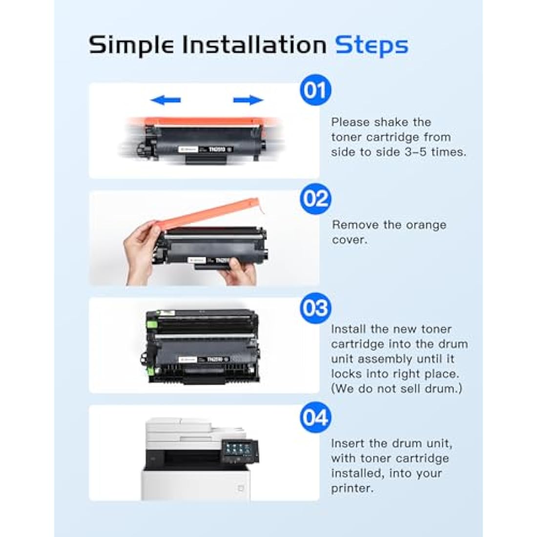 GPC Image TN2510 TN-2510 Toner Cartridge Compatible for Brother TN 2510 for Brother DCP-L2627DWXL DCP-L2620DW HL-L2400DW HL-L2400DWE HL-L2445DW MFC-L2860DWE MFC-L2800DW MFC-L2835DW Printer(2 Black)