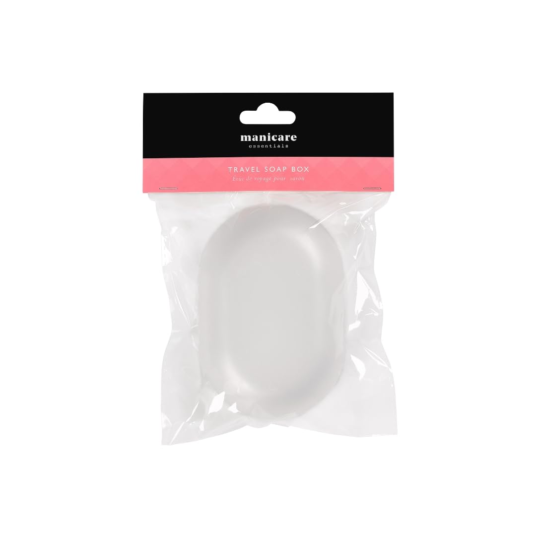 Manicare Travel Soap Case, Portable Soap Box, Frosted Plastic Container To Keep Soap Clean, Bathroom And Travel, Waterproof Soap Dish With Lid