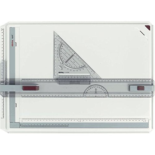 rOtring Rapid Drawing Board | A3 Size Drawing Table | Multifunction with Adjustable Ruler/Guidelines, Protractor and More