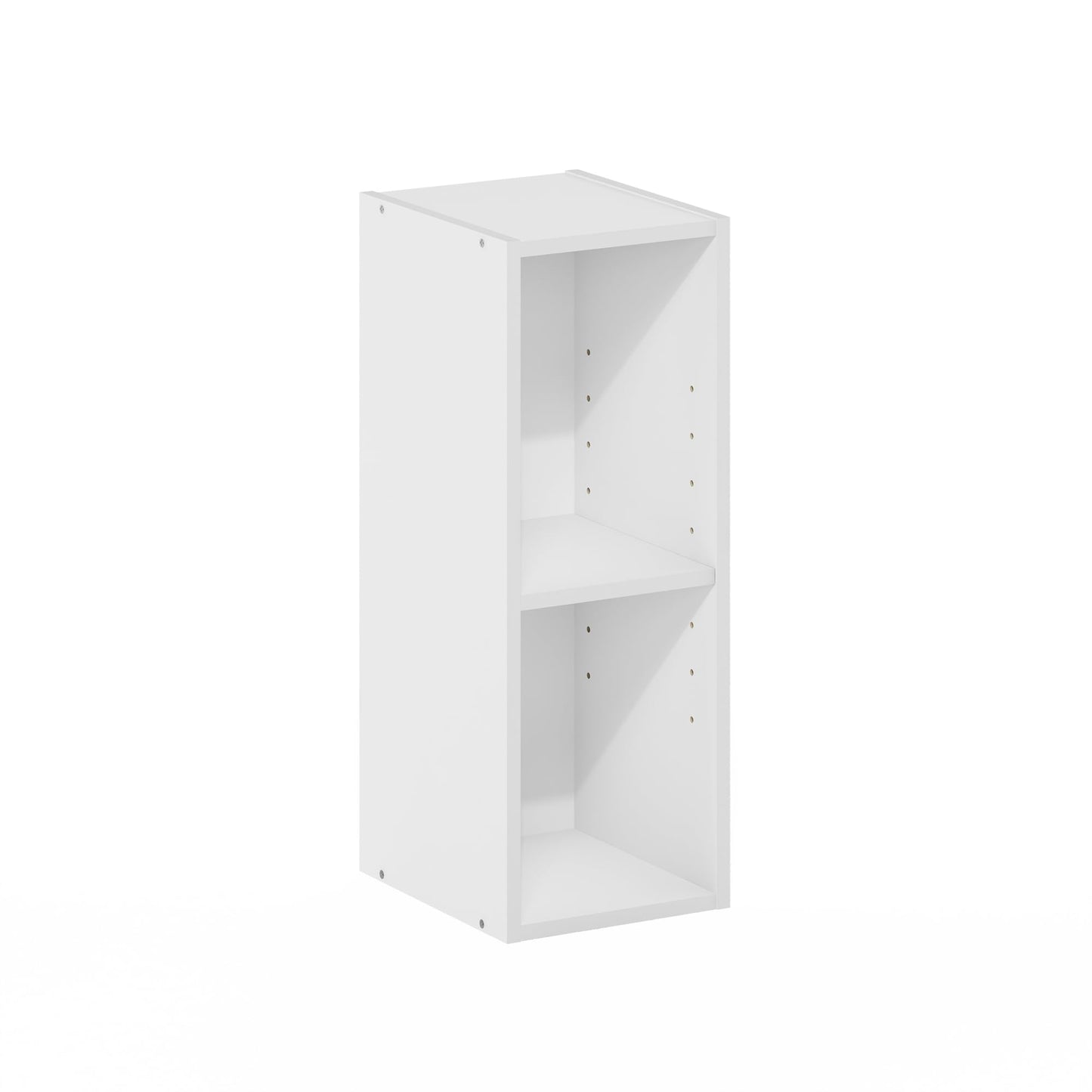 Furinno FULDA Book Shelf, 2-Tier Narrow Bookshelf, Bookcase with 8-In Width Storage Shelf, 9.3 x 7.9 x 21.2, for Living Room, Bedroom, Home Office