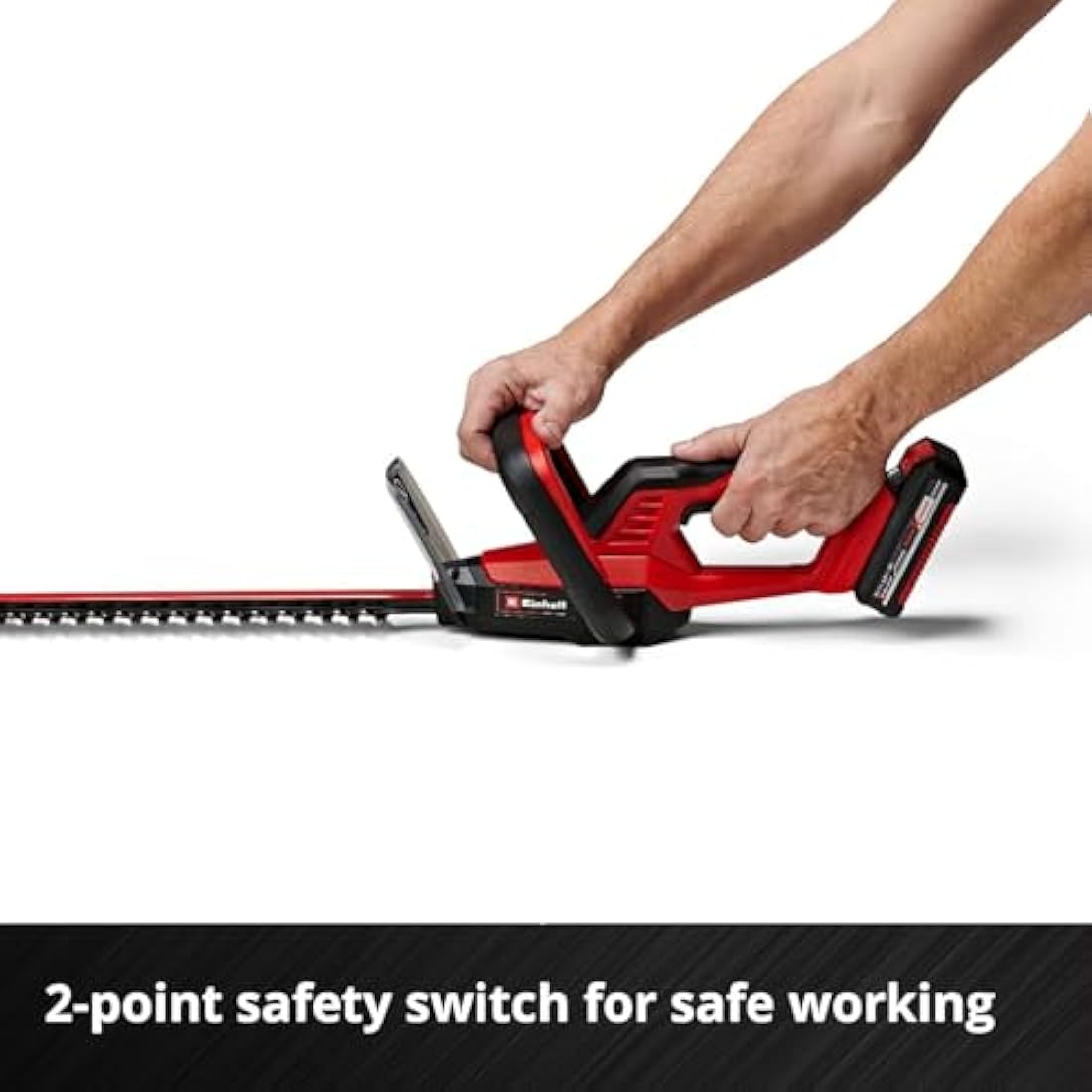 Einhell cordless hedge trimmer GC-CH 18/40 Li Solo Power X-Change (Li-ion, metal gearbox, aluminium blade cover, incl. quiver without battery or charger)