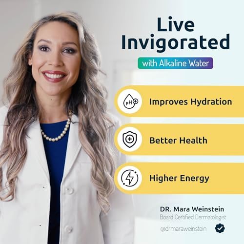 pH Recharge 3F Alkaline Countertop Water Filter Dispenser - 3.3 Gallons Water Jug Dispenser - Removes Fluoride Chlorine & Impurities - Improves Water