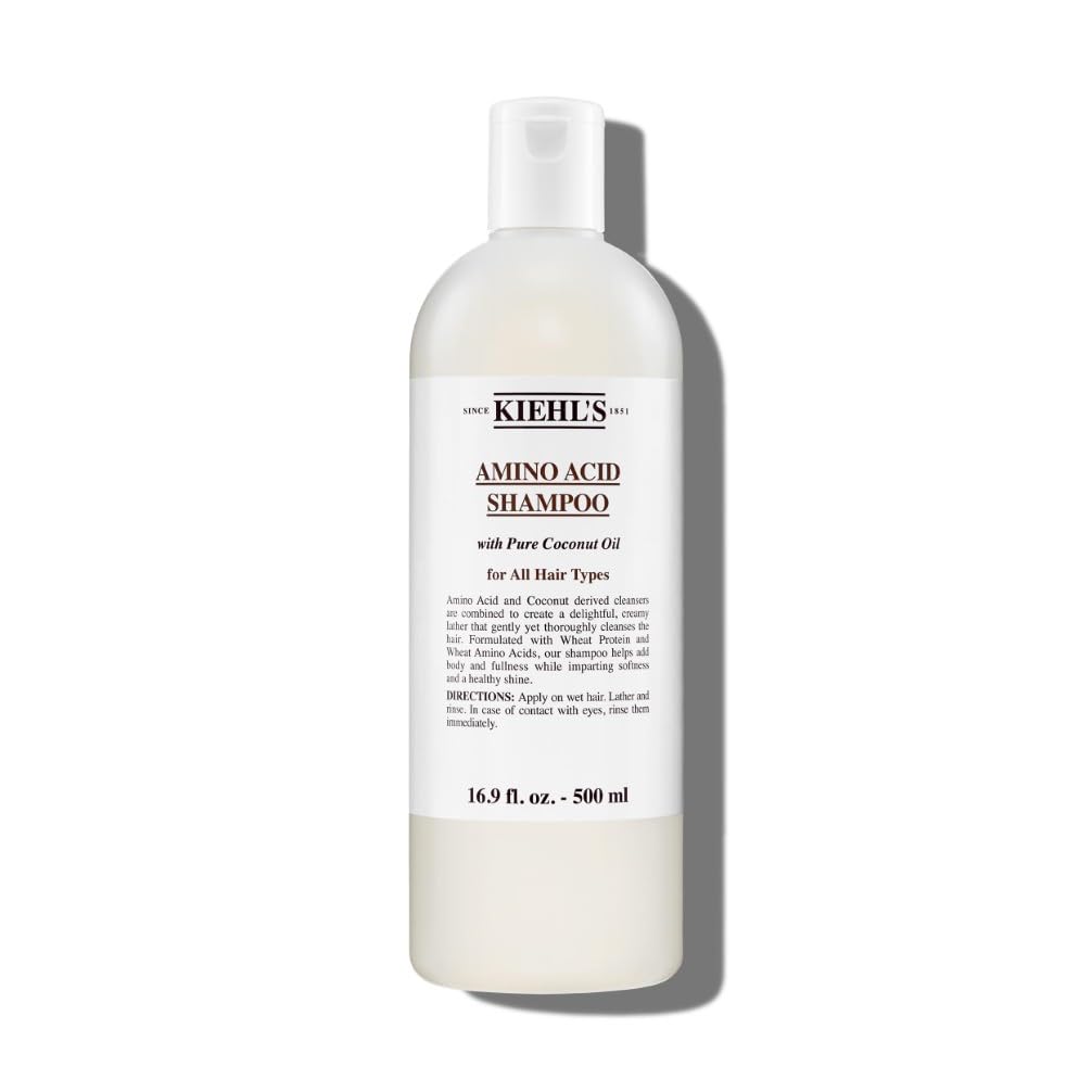 Kiehl's Amino Acid Shampoo, with Amino Acids and Coconut Oil to Clarify and Cleanse, Suitable for All Hair Types, 500Ml