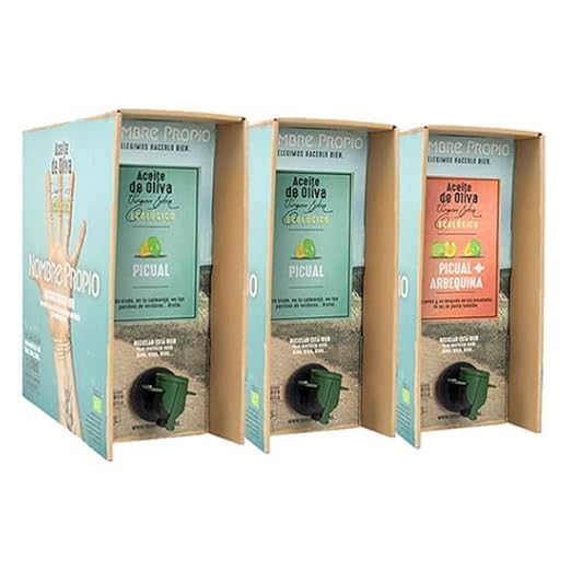 NOMBRE PROPIO Pack 9L Extra Virgin Olive Oil Organic - Olive Oil 9 Lite - 100% Spanish- 6L Picual + 3L Blend Arbequina/Picual - Bag-in-Box Format 3L -