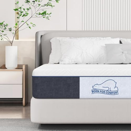 wowttrelax Single Mattress 3ft, 8 Inch Single Memory Foam Mattress, Medium Firm with Soft Fabric Fire Resistant Barrier, Removable cover single bed mattress 90x190x20cm