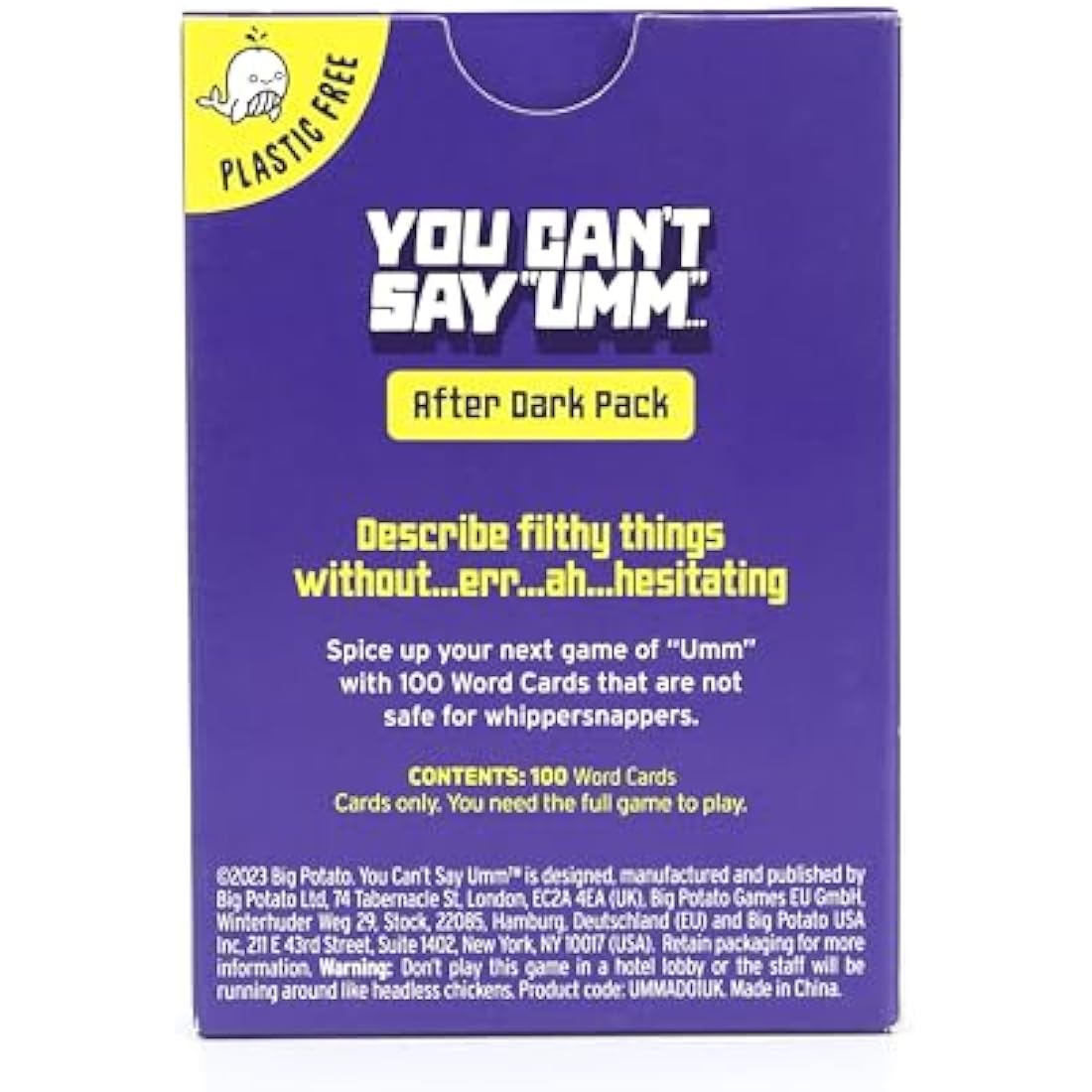 Big Potato You Can't Say Umm After Dark Pack - Adult Content Expansion Pack for those with a rude sense of humour