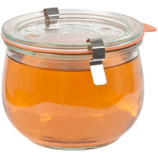 SET OF SIX 580ml Tulip Weck Jars. German Made Classic Design. Model 744