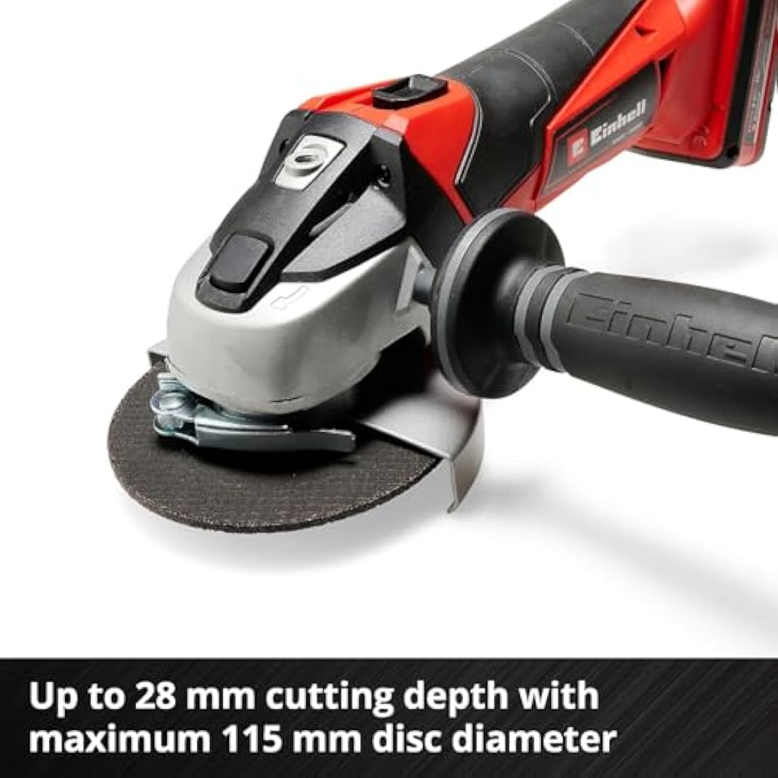 Einhell Power X-Change 115mm (4 Inch) Cordless Angle Grinder - 18V Disc Battery Grinder For Cutting, Grinding And Polishing - TE-AG 18/115 Li Solo Power Tool (Battery Not Included)