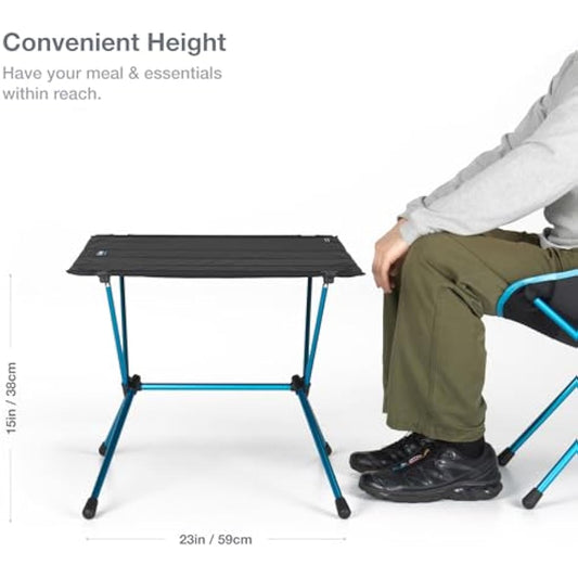 Helinox Table One Hardtop Large | Weather resistant, Lightweight and Collapsable, Portable, Outdoor Camping Table - Supports up to 50 kg in weight (Black)