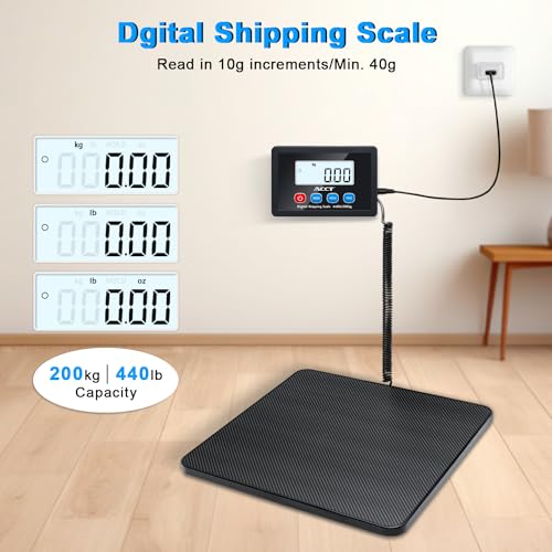 ACCT Postage Scale 440lb, Mail scale, Digital Postal Scale with hold/tare function, Auto-off,Shipping scale for packages/small business/luggage/office