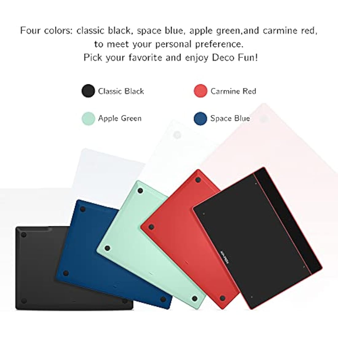 XP-PEN Deco Fun S 8192 Levels Passive Stylus Graphic Tablet with 60° Tilt, 6 x 4 Inch Drawing Tablet for Remote Learning or Playing OSU – Classic Black