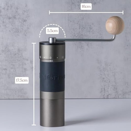 【Famous KOL Recommended】 KINGrinder K6 Manual Hand Coffee Grinder with Straight Handle for French Press, Drip, Espresso with Assembly Consistency Stainless Steel Conical Burr Mill, 35g Capacity