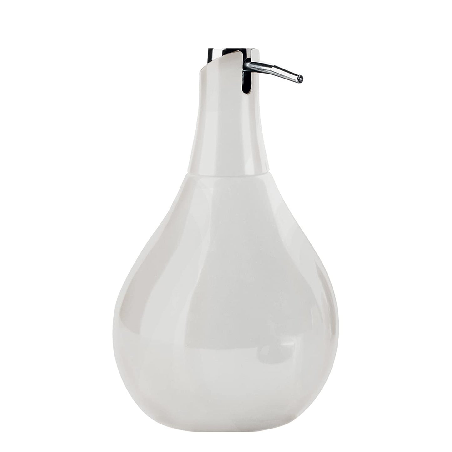 Gedy Adelaide, Dimensions and Weight: 17X10.2X10.2CM & 0.2 kg, Dish Capacity 420 ml, Ceramic Bathroom Soap Dispenser, White Finish, R&S Design, 2 Year