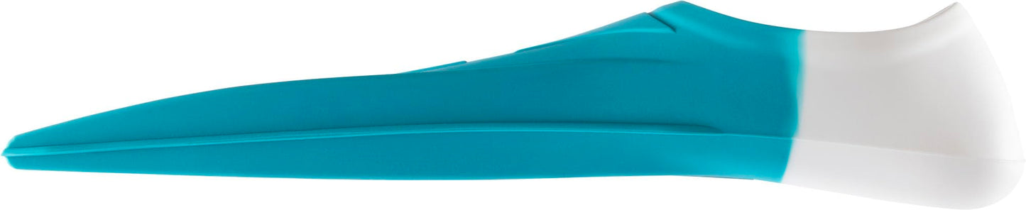 CRESSI Vera Fins Aquamarine/White XL-Unisex 100% Silicone Short Fins Closed Shoe Design, for Swimming, Open Water Training, Swimming Pool,