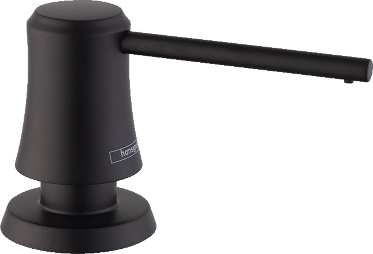 Hansgrohe Soap Dispenser, Metal, Matte Black, 3-Inches Tall