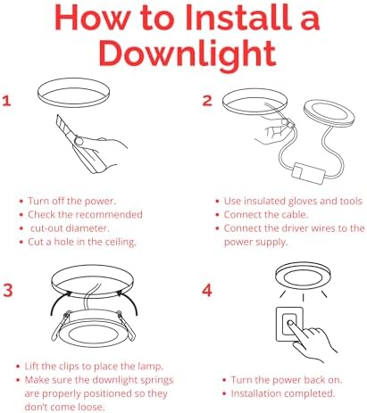 JANDEI β Pack of 20 18W LED Recessed Ceiling Lights, downlights Round, Flat, with matt White Aluminium Ring, Driver Included, Neutral White Light 4200K