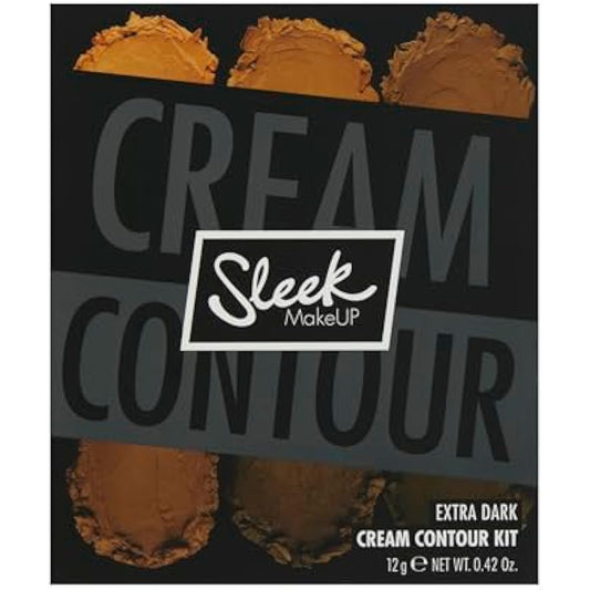 Sleek MakeUP Cream Contour Kit, 6 Easily Blendable Colours for Smooth and Long Lasting Contour, Extra Dark