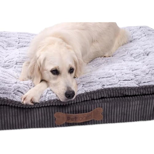 Petface Ultimate Luxury Memory Foam Bed,Grey,Medium