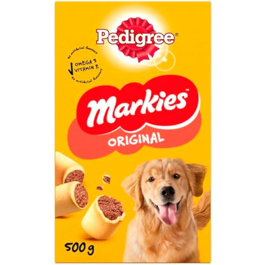 Pedigree Markies - Biscuits Dog Treats With Marrowbone, 12 x 500g