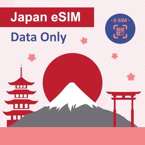 Japan Data ONLY eSIM Card 30 Days | 3GB of 5G LTE High-Speed Internet Data | Travel eSIM Card | Dual local Japan carriers, Softbank and KDDI |prepaid