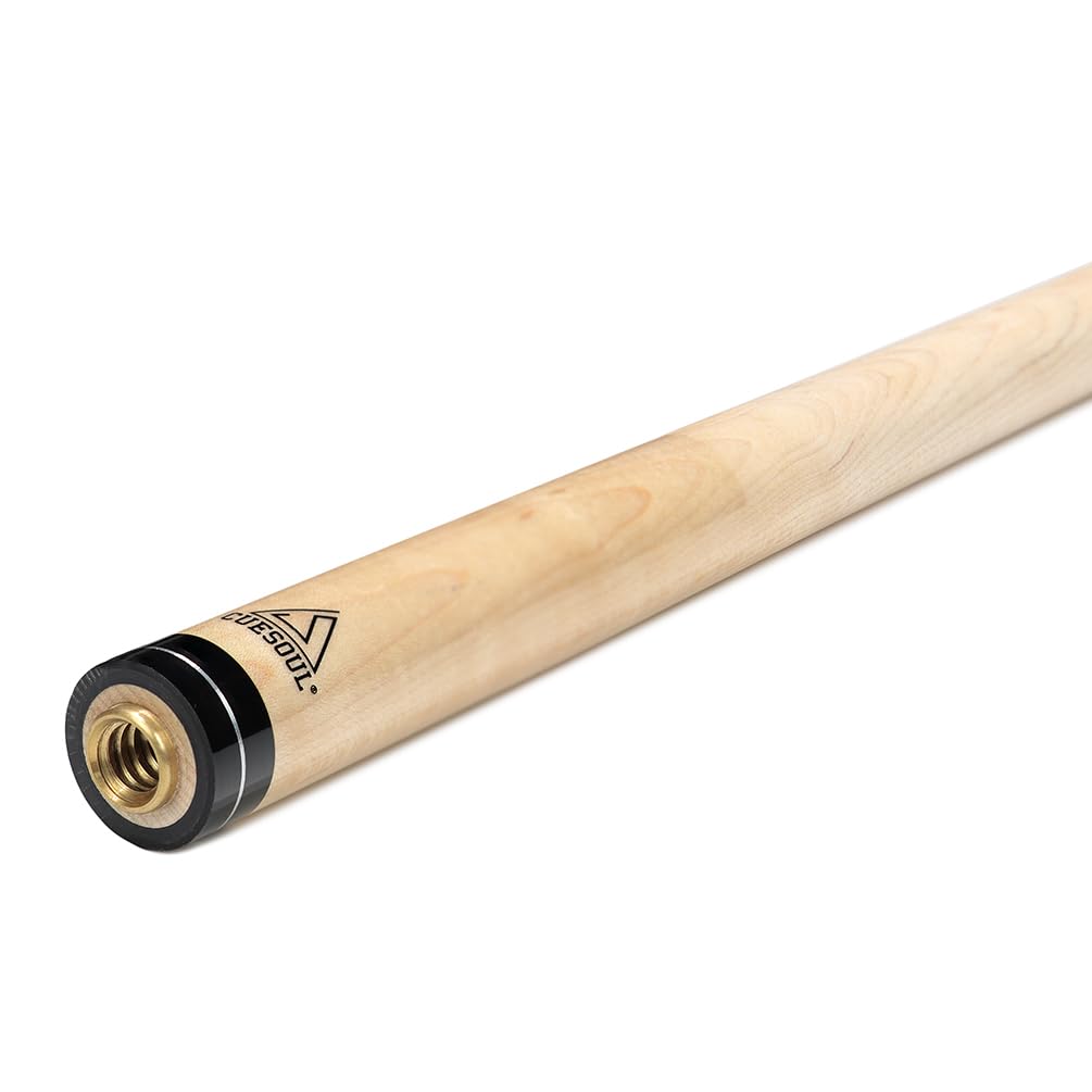 CUESOUL 58 Inch 19 Oz 1/2 Jointed Maple Billiard Pool Cue (CSTB001)