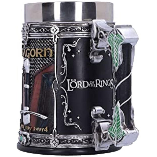 Nemesis Now Officially Licensed Lord of The Rings The Fellowship Tankard, Multi Coloured, 15.5cm