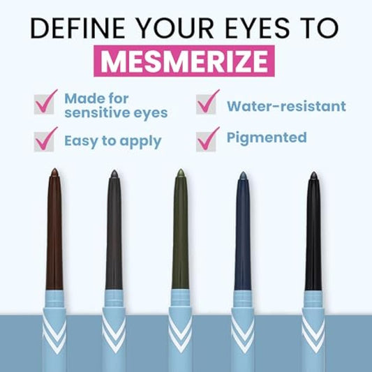 Prime Prometics PrimeEyes Glide Eyeliner for Mature Women – Water-Resistant, Long-Stay and Mess-Proof – Gel Cream Texture, Discreet Sharpener and Effective Smudger (Sapphire (Blue))