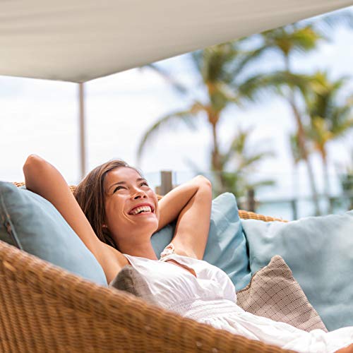Relaxdays Shade Sail, Rectangular, Water-Repellent, UV-Protection with Tethers, Balcony Canopy, WxD: 3 x 4m, Beige