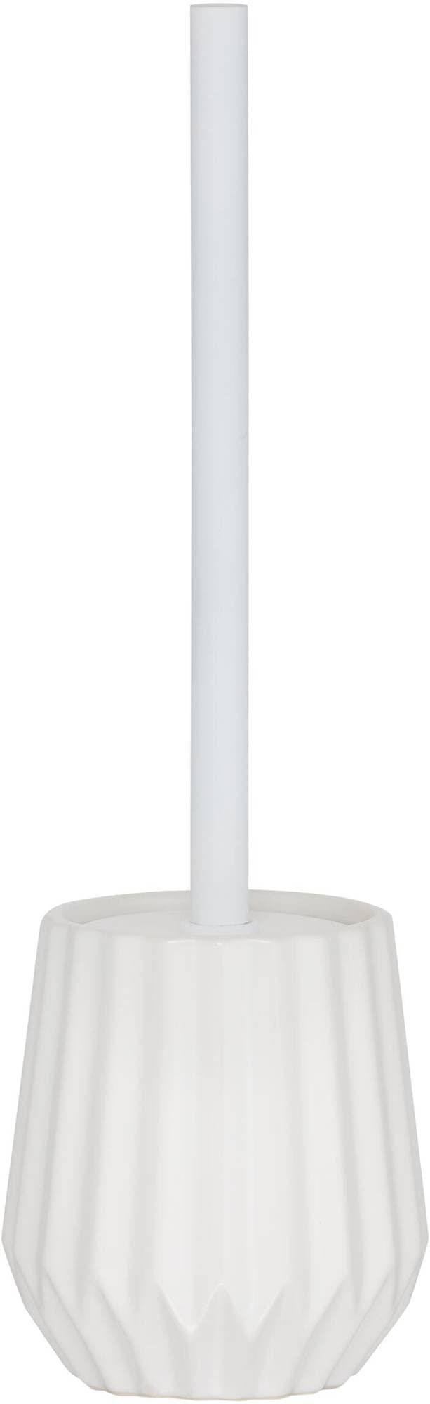 Sealskin Arte Toilet Brush and Holder, Ceramic, White, 11.8 x 26 x 11.8 cm